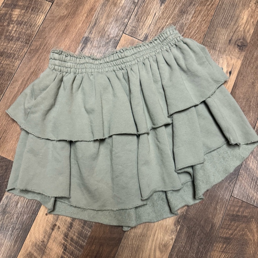 Aerie tiered Sage Green Skirt